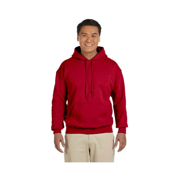 Gildan Men's Rib Knit Pouch Pocket Hooded Sweatshirt, Style G18500