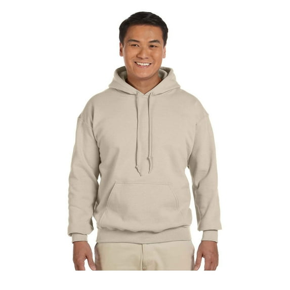 Gildan Men's Rib Knit Pouch Pocket Hooded Sweatshirt, Style G18500