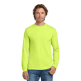 thumbnail image 1 of Gildan Men’s Safety Long Sleeve T-Shirt, Hi Vis Workwear, Safety gear T-shirt, Safety Green, S, 1 of 4