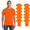 thumbnail image 1 of Gildan Men’s Safety Short Sleeve T-Shirt, Heavy Cotton, Hi Visibility Workwear, Safety Orange, Pack 12, L, 1 of 5