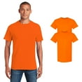 thumbnail image 1 of Gildan Men’s Safety Short Sleeve T-Shirt, Heavy Cotton, Hi Visibility Workwear, Safety Orange, Pack 2, S, 1 of 5
