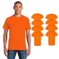 thumbnail image 1 of Gildan Men’s Safety Short Sleeve T-Shirt, Heavy Cotton, Hi Visibility Workwear, Safety Orange, Pack 8, L, 1 of 5