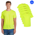 thumbnail image 1 of Gildan Men's Safety T-Shirt, High Visibility Construction Safety T-Shirt, Safety Green, Pack 5, 3XL, 1 of 5