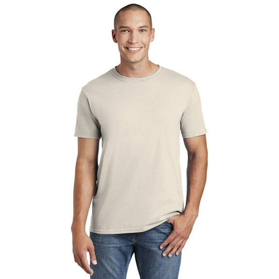 Gildan Men's Short Sleeve Crew T-Shirt - 100 Cotton, Natural, Sizes S-3XL, Crafting Tee