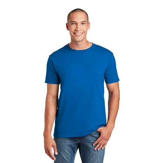 Gildan Men's Short Sleeve Crew T-Shirt - 100 Cotton, Royal, Sizes S-3XL, Crafting Tee
