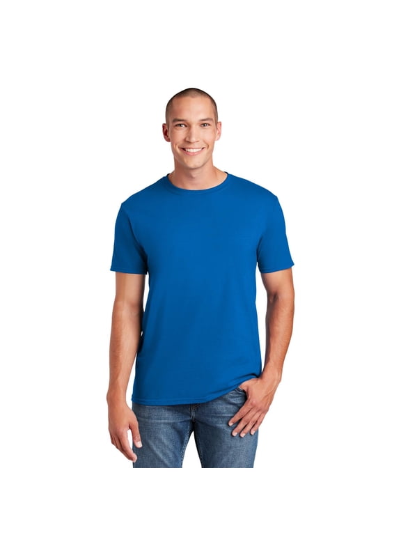Men's Short Sleeve Crew T-Shirt - 100 Cotton, Royal, Sizes S-3XL, Crafting Tee