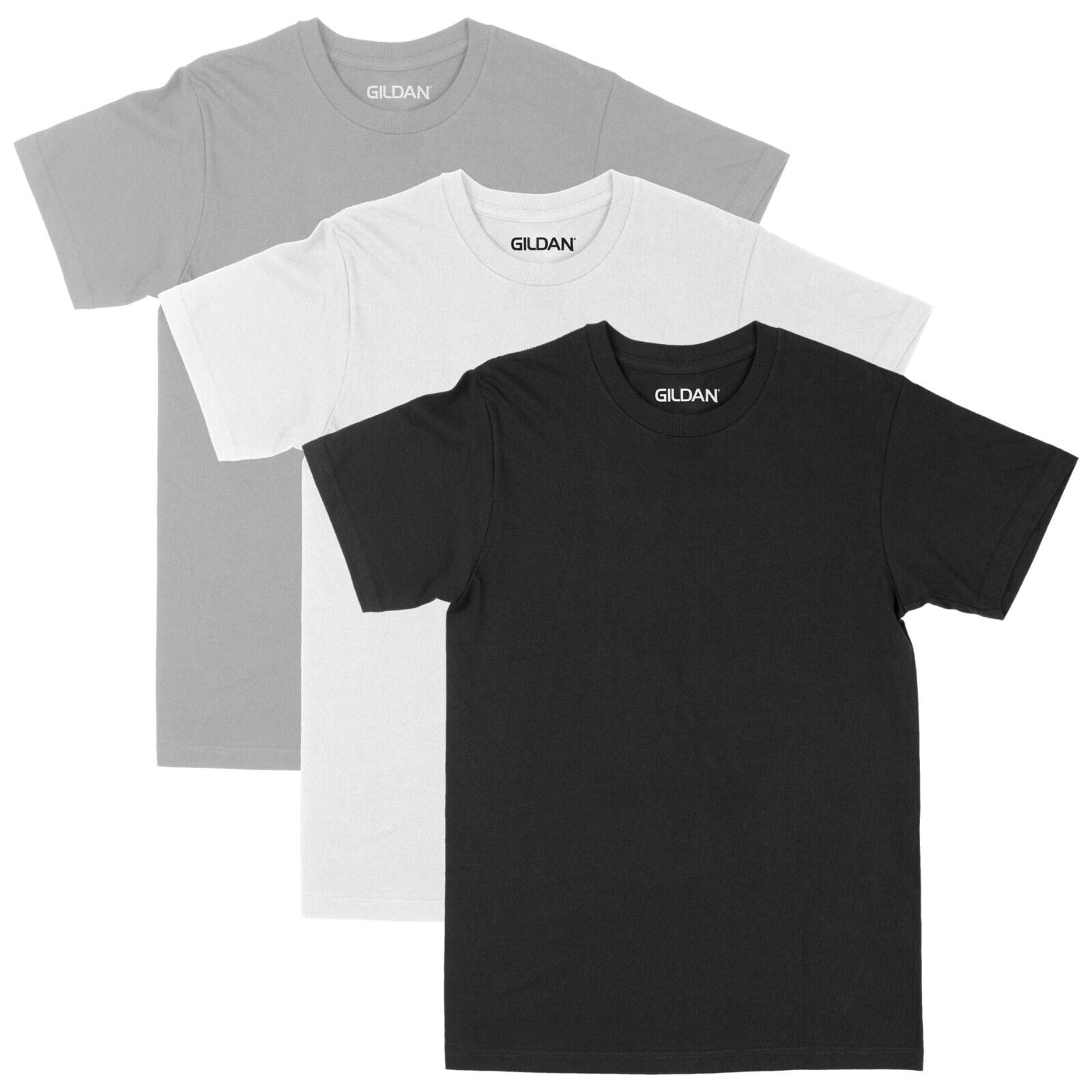 Gildan Men's Short Sleeve Crew T-Shirt, 3-Pack, Sizes S-3XL