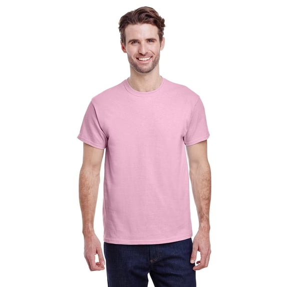 Gildan Men’s Short Sleeve Crew T-Shirt of 100 Ultra Cotton - Soft, Classic Fit Tee - Light Pink, 2XL