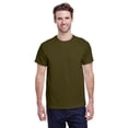 thumbnail image 1 of Gildan Men’s Short Sleeve Crew T-Shirt of 100 Ultra Cotton - Soft, Classic Fit Tee - Olive, S, 1 of 5