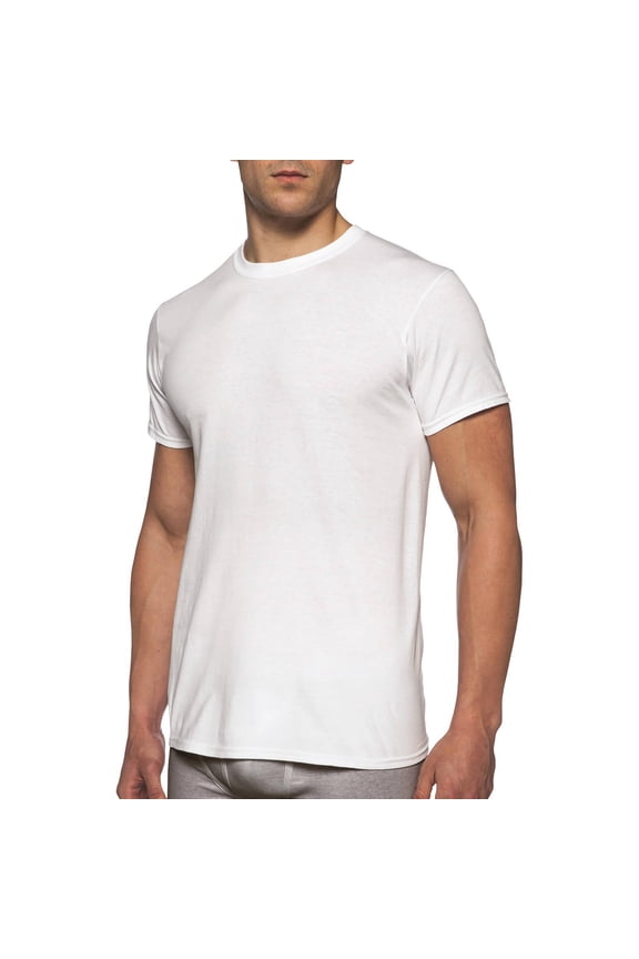 Men's Short Sleeve Crew White T-Shirt, 5-Pack