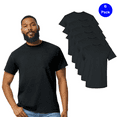 thumbnail image 1 of Gildan Men's Short Sleeve T-Shirt, Crew Ultra Cotton with Single Chest Pocket Black Tee, 6 Pack, S, 1 of 5