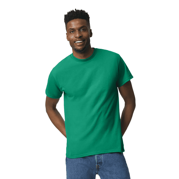 Gildan Men's Short Sleeve T-Shirt, DryBlend Crewneck Tee Adult Everyday Wear Shirts Kelly Color Single Pack, Size S
