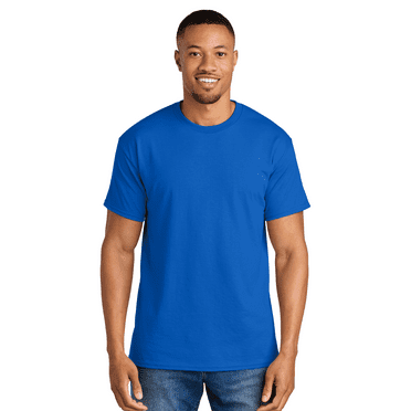 Gildan Men's Short Sleeve T-Shirt, DryBlend Crewneck Tee Adult Everyday Wear Shirts Royal Color Single Pack, Size S