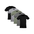 thumbnail image 1 of Gildan Men's Short Sleeve V-neck T-Shirts Assorted Color T-shirt up to 2XL, 5-pack, Navy, Heather Navy, Indigo Blue, Medium, 1 of 7