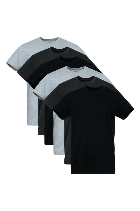 Men's Softstyle Crew Neck Tees, 6-Pack, Sizes S-2X