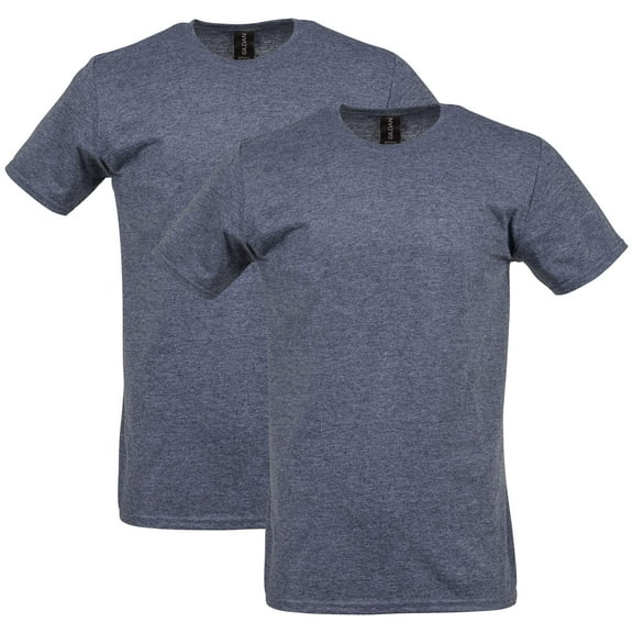 Gildan Men's Softstyle Cotton T-Shirt, Style G64000, 2-Pack, Dark Heather, Medium