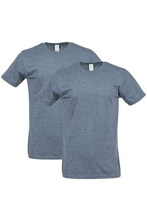 Men's Softstyle Cotton T-Shirt, Style G64000, 2-Pack, Dark Heather, X-Large