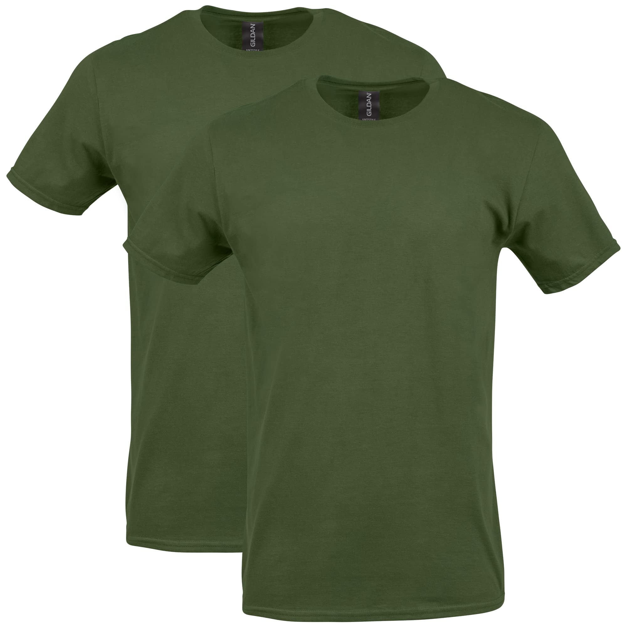 Gildan Mens Softstyle T-Shirt, S, Heather Military Green