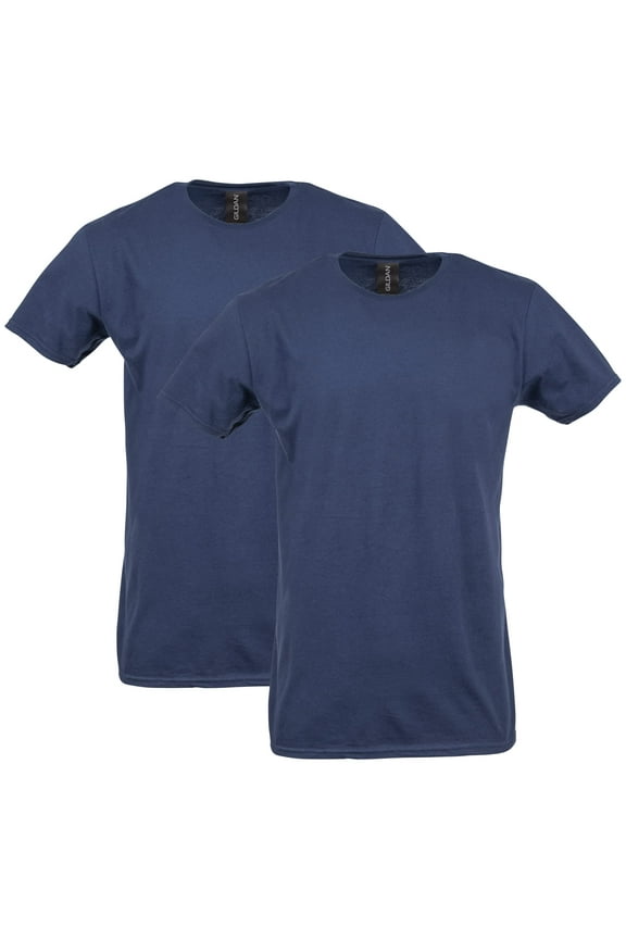 Men's Softstyle Cotton T-Shirt, Style G64000, 2-Pack, Navy, Medium