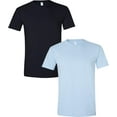 thumbnail image 1 of Gildan Mens Softstyle T-Shirt, S, Light Blue (Pack of 2) (1 Black / 1 Light Blue), 1 of 1