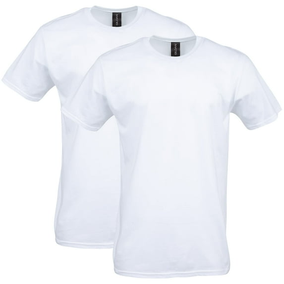 Gildan Men's Softstyle Cotton T-Shirt, Style G64000, 2-Pack, White, Medium