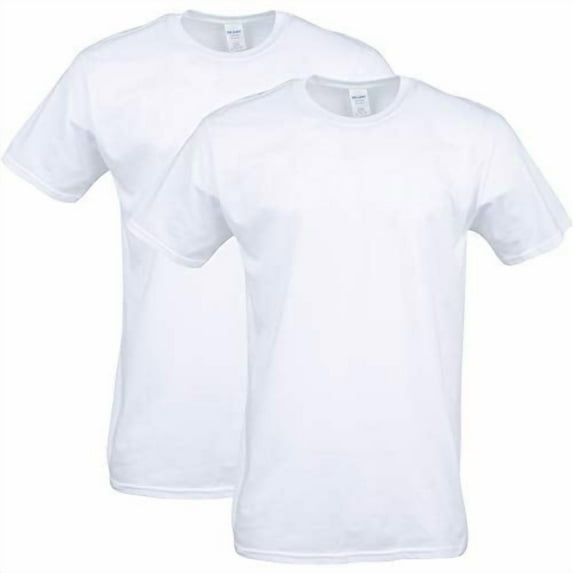 Gildan Men's Softstyle Cotton T-Shirt, Style G64000, 2-Pack, White, X-Large