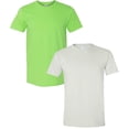 thumbnail image 1 of Gildan Mens Softstyle T-Shirt, XL, White (Pack of 2) (1 Lime / 1 White), 1 of 1