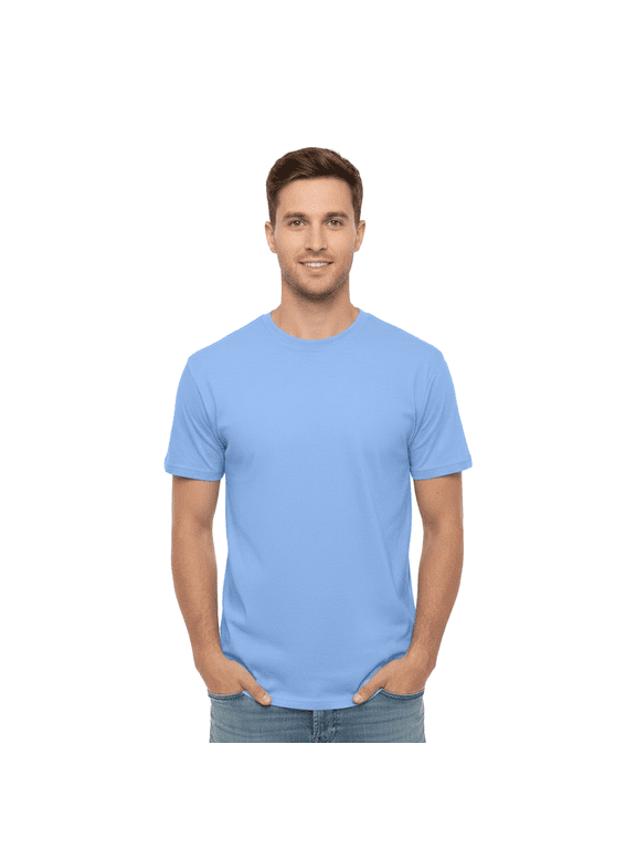 Men's Softstyle Crew T-Shirt, 100% Ring-Spun Cotton, Modern Classic fit Tee, Carolina Blue 2XL