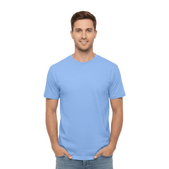 Gildan Men's Softstyle Crew T-Shirt, 100% Ring-Spun Cotton, Modern Classic fit Tee, Carolina Blue L
