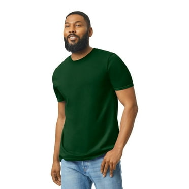 Gildan Men's Softstyle Crew T-Shirt, 100% Ring-Spun Cotton, Modern Classic fit Tee, Forest Green M