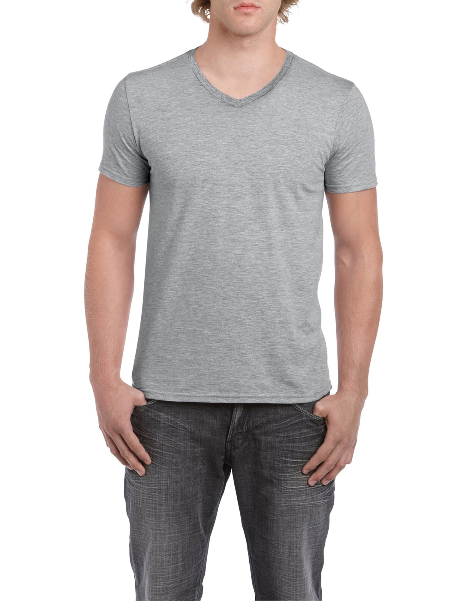 Gildan Men's Softstyle Fitted V-Neck Short Sleeve T-Shirt - Walmart.com