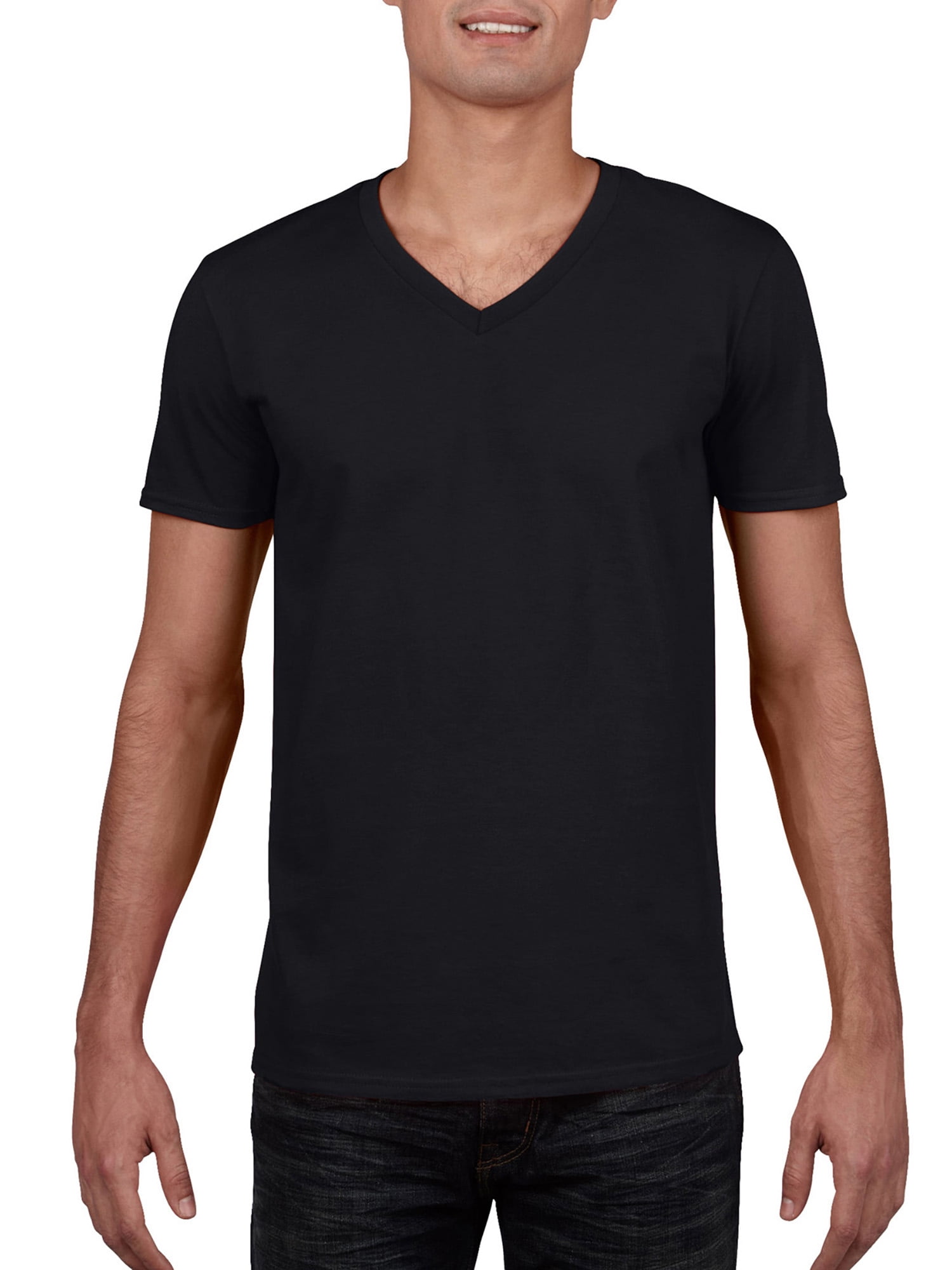 Gildan Men's Softstyle Fitted V-Neck Short Sleeve T-Shirt - Walmart.com