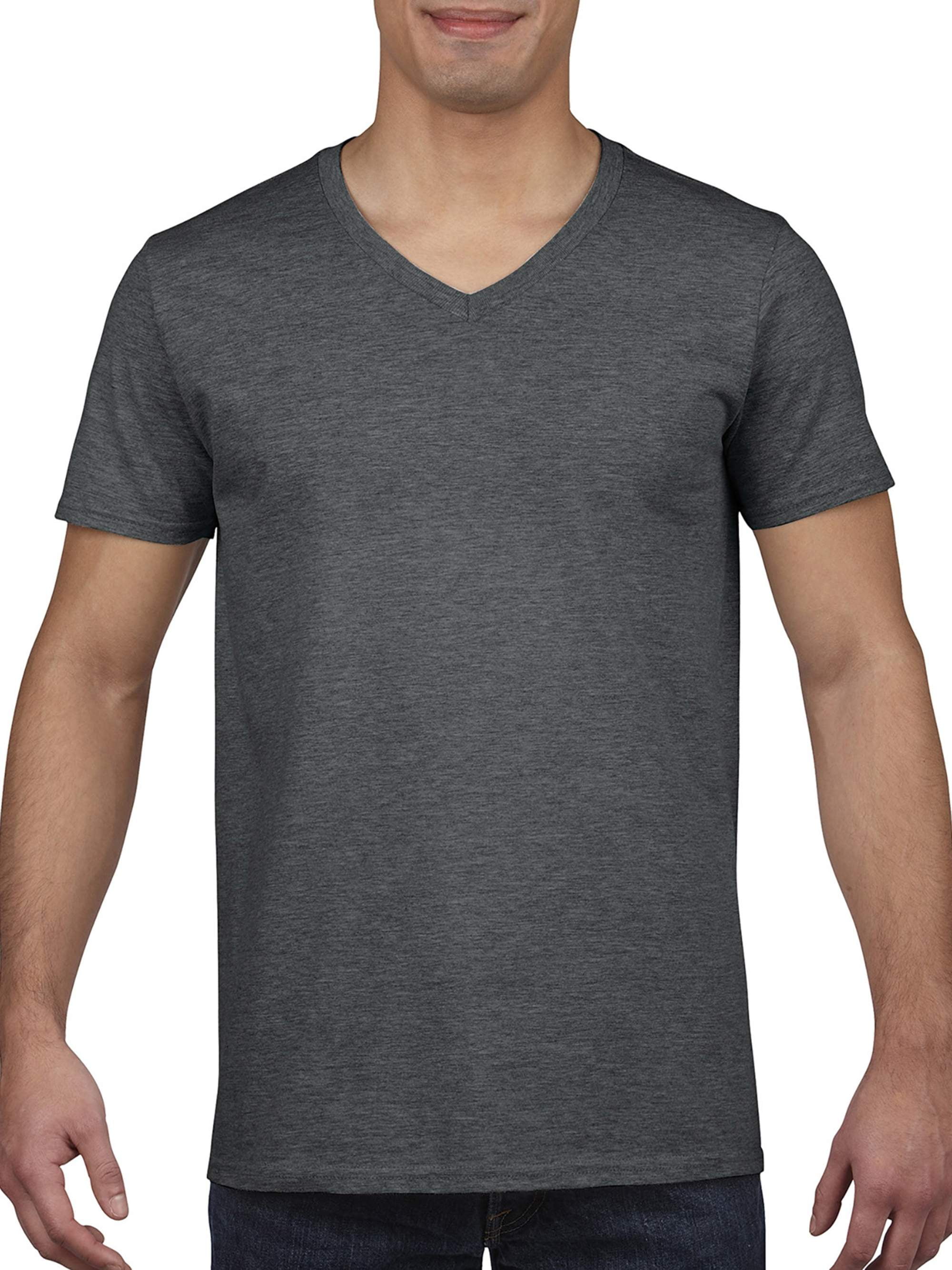Gildan Men's Softstyle Fitted V-Neck Short Sleeve T-Shirt - Walmart.com