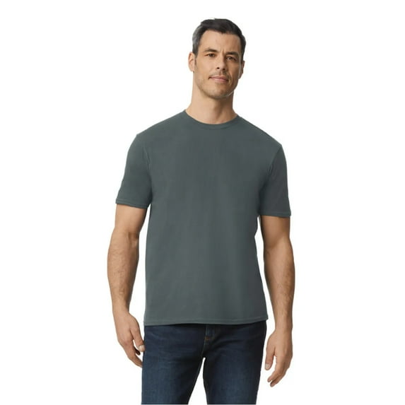 Gildan Men's Softstyle Lightweight Cotton T-Shirt, Modern Classic Fit Crewneck Tee, Charcoal, 3XL