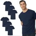 thumbnail image 1 of Gildan Men’s Softstyle Lightweight T-Shirt, Short Sleeve Crew Neck Blank Tee, Navy, S-3XL, 6-Pack, 1 of 5