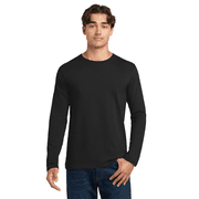 Gildan Men's Softstyle Long Sleeve T-Shirt, Crew Neck Modern Classic Fit Tee, Black, XL