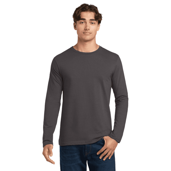 Gildan Men's Softstyle Long Sleeve T-Shirt, Crew Neck Modern Classic Fit Tee, Charcoal, XL