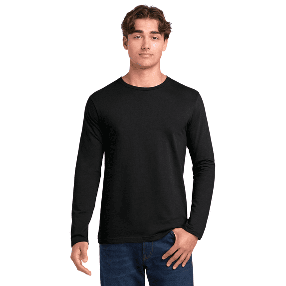 Gildan Men's Softstyle Long Sleeve T-Shirt, Durable Crew Neck Classic Fit Tee, Black, 3XL