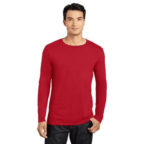 Gildan Men's Softstyle Long Sleeve T-Shirt, Durable Crew Neck Classic Fit Tee, Cherry Red, 2XL