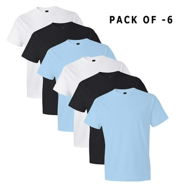 Gildan Men's Softstyle T-Shirt | Assorted Short Sleeve Tee Crewneck, 100% cotton Shirt Pack-6 Size-S