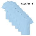 thumbnail image 1 of Gildan Men's Softstyle T-Shirt - Baby Blue | Lightweight 4.5oz Short Sleeve Tee, Rib collar Size L Shirt Pack of 6, 1 of 5