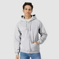 thumbnail image 1 of Gildan Men's Softstyle Zip Up Hoodie, Classic Fleece Full-Zip Hooded Sweatshirt, Sport Grey, 2XL, 1 of 5