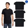 thumbnail image 1 of Gildan Men's T-Shirt, Ribbed Crewneck Tee, Short Sleeve Shirts | Black, 100 Cotton, 9 Pack, 4XL, 1 of 5