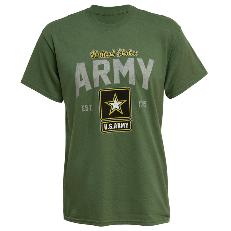 Gildan Men's T-Shirt Short Sleeve U.S Army in Green - X-Large