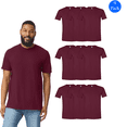 thumbnail image 1 of Gildan Men's T-Shirt, Taped Neck, Short Sleeve, Comfortable Maroon Cotton Classic Tee, 9 Pack, XL, 1 of 5