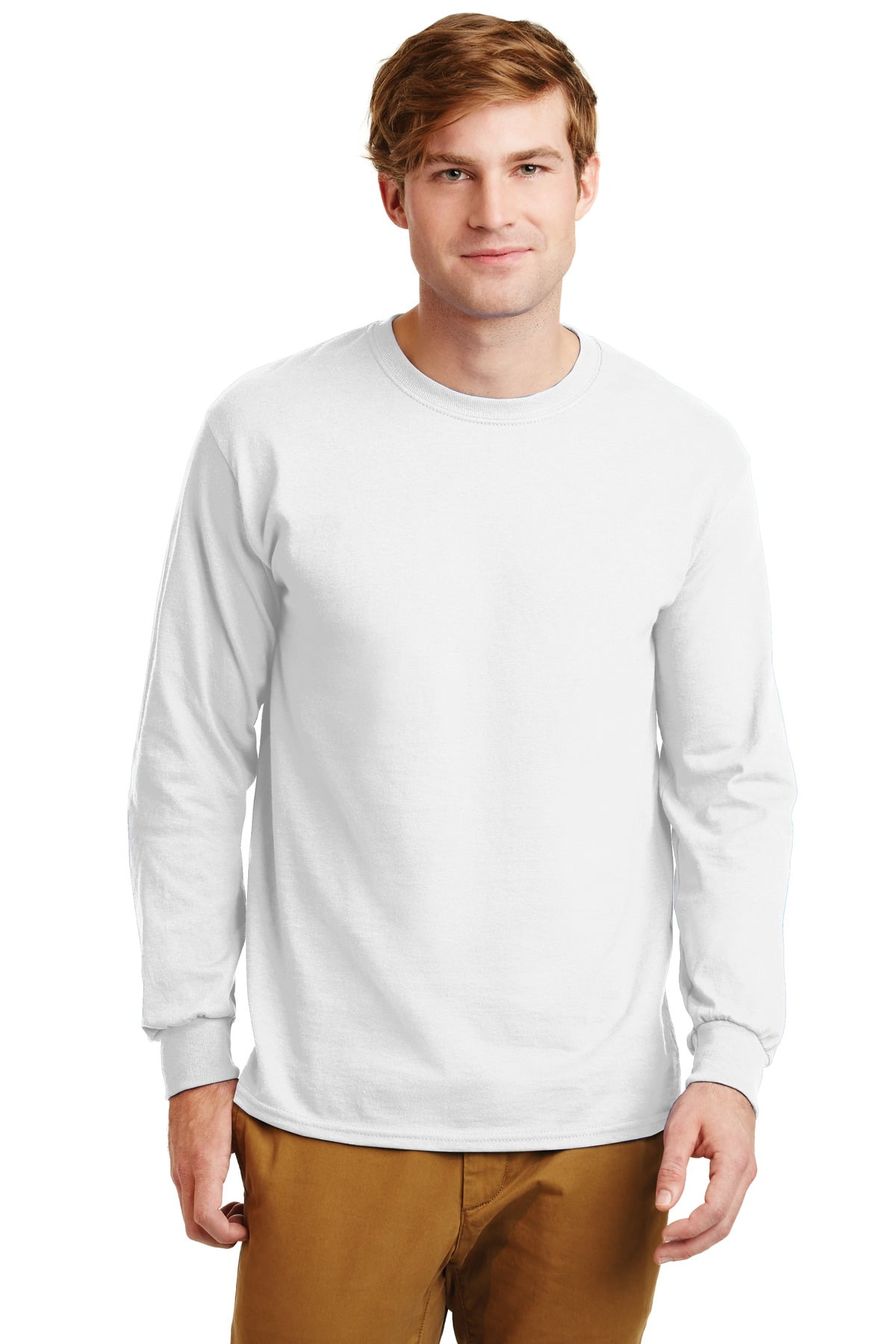 Gildan Men's Ultra Cotton 100% Cotton Long Sleeve T-Shirt G2400 ...