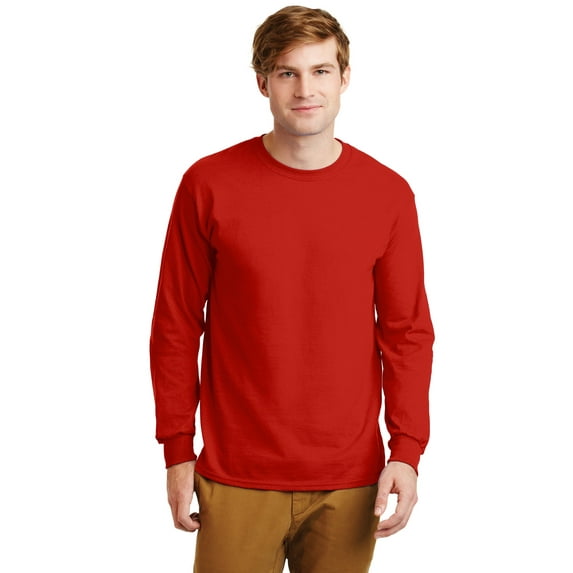 Gildan Men's Ultra Cotton 100% Cotton Long Sleeve T-Shirt G2400