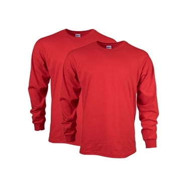 Gildan Men's Ultra Cotton Adult Long Sleeve T-Shirt, 2-Pack