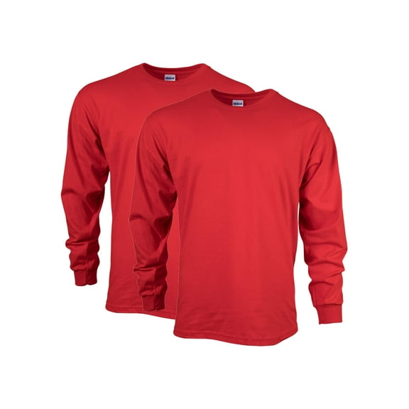 Gildan Men's Ultra Cotton Adult Long Sleeve T-Shirt, 2-Pack