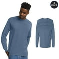thumbnail image 1 of Gildan Men’s Ultra Cotton Blend Long Sleeve Plain Indigo Blue Bulk T-Shirt, 3 Pack, S, 1 of 5